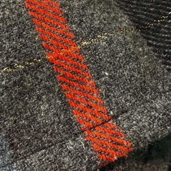 Merona Plaid Open Front Blanket Poncho Cape Women S/M Wool Blend Snap Sides Fall - Picture 13 of 13